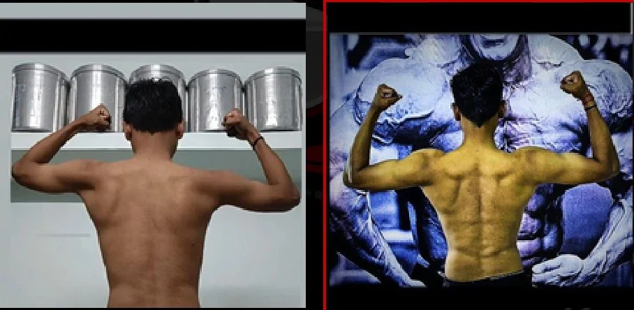 Krushna Thakre before and after his transformation